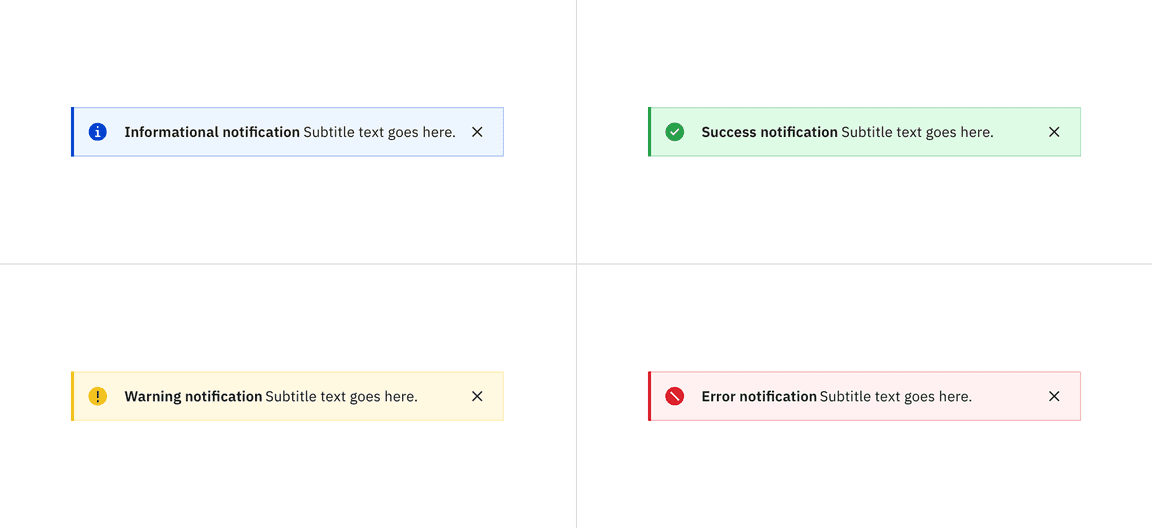 Example of notification status