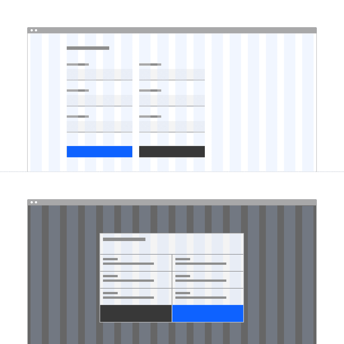 Examples of two column forms