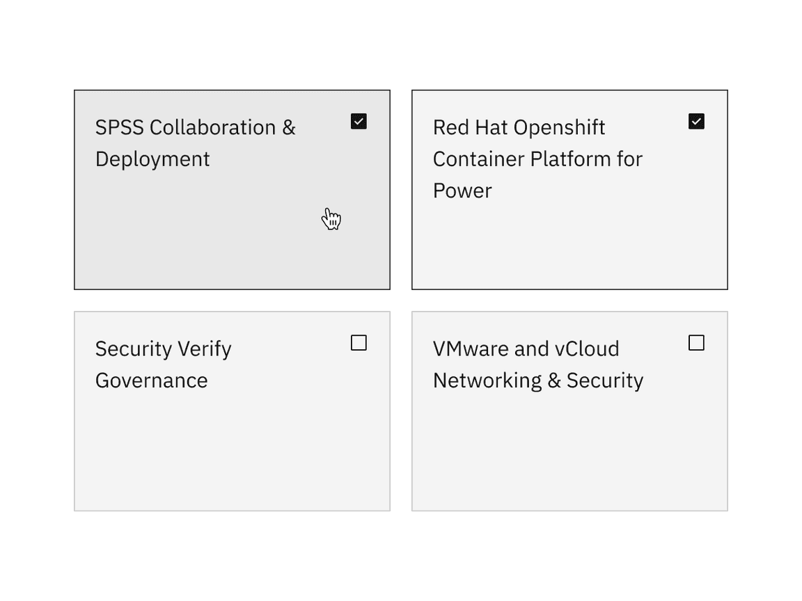 Multi-select tile with the feature flag enabled